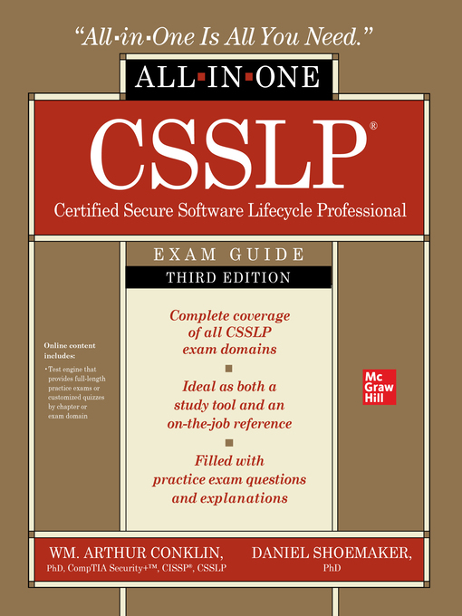 Title details for CSSLP Secure Software Lifecycle Professional All-In-One Exam Guide by Wm. Arthur Conklin - Available